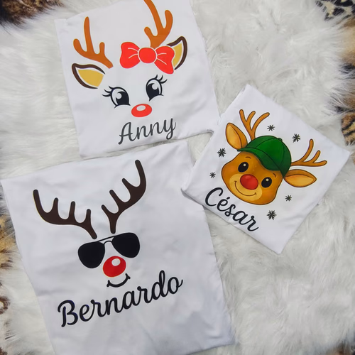 Camisetas Navideñas Familiares Renos Vista 4