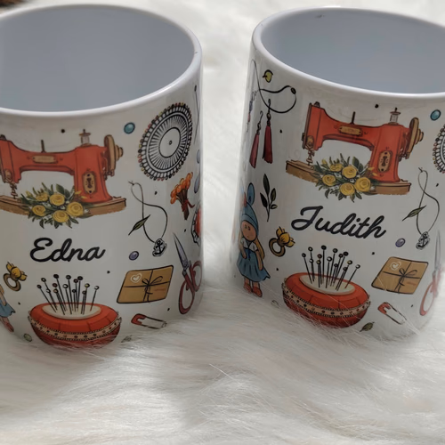 Mugs Temáticos de Costura Personalizados Vista 2
